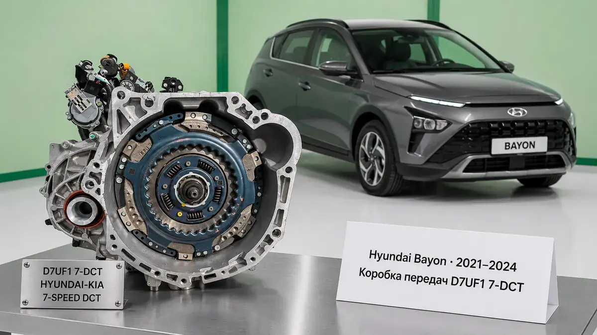 Ремонт КПП Hyundai Hyundai Bayon | VIP АКПП Ремонт коробки передач Hyundai Hyundai Bayon (2021–2024) в Санкт-Петербурге — D7UF1 7-DCT / M6CF1, диагностика бесплатно, гарантия 12 месяцев