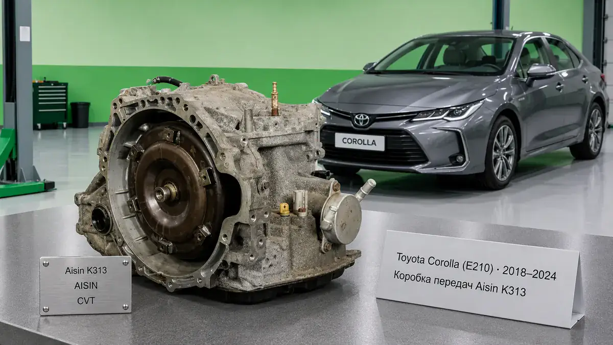 Ремонт КПП Toyota Toyota Corolla (E210) | VIP АКПП Ремонт коробки передач Toyota Toyota Corolla (E210) (2018–2024) в Санкт-Петербурге — Aisin K313 (Direct Shift-CVT) / Aisin U341E / 6MT, диагностика бесплатно, гарантия 12 месяцев