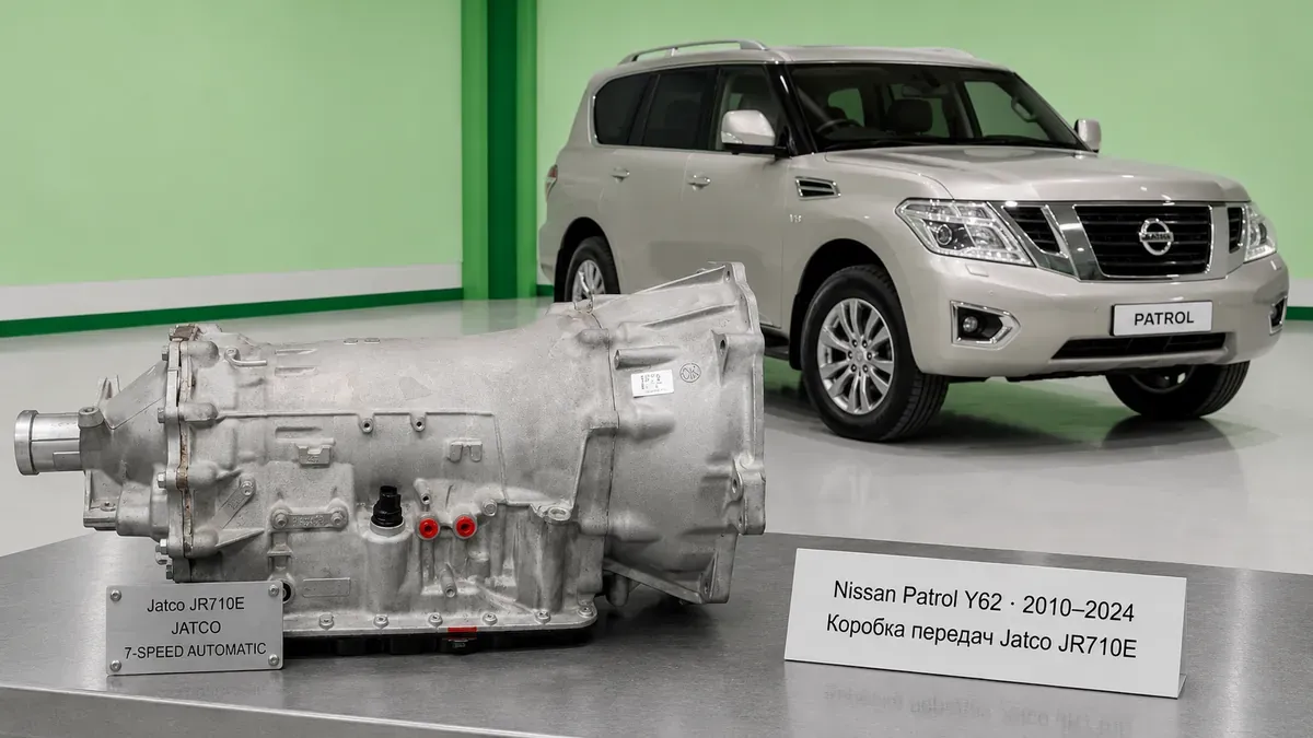 Ремонт КПП Nissan Nissan Patrol (Y62) | VIP АКПП Ремонт коробки передач Nissan Nissan Patrol (Y62) (2010–2024) в Санкт-Петербурге — Jatco JR710E / JR711E, диагностика бесплатно, гарантия 12 месяцев