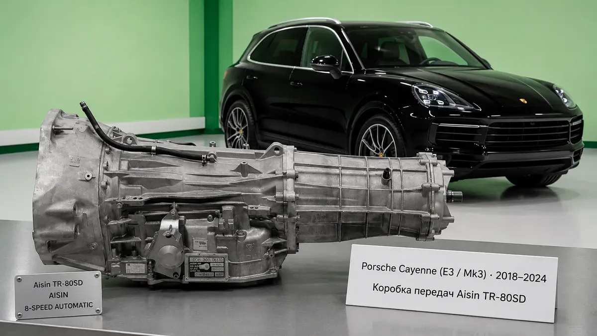 Ремонт КПП Porsche Cayenne (E3 / Mk3) | VIP АКПП Ремонт коробки передач Porsche Cayenne (E3 / Mk3) (2018–2024) в Санкт-Петербурге — Aisin TR-80SD (AL1000), диагностика бесплатно, гарантия 12 месяцев